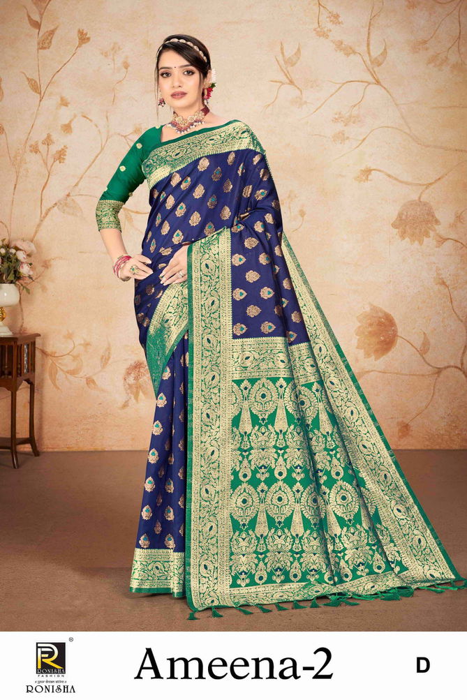 Ameena 2 By Ronisha Designer Banarasi Silk Sarees Order In India
